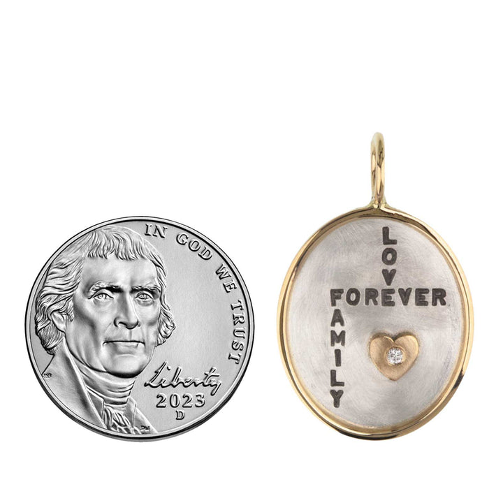HEATHER B. MOORE LOVE FOREVER FAMILY OVAL CHARM