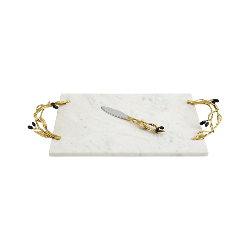 MICHAEL ARAM Olive Branch Cheese Board And Knife