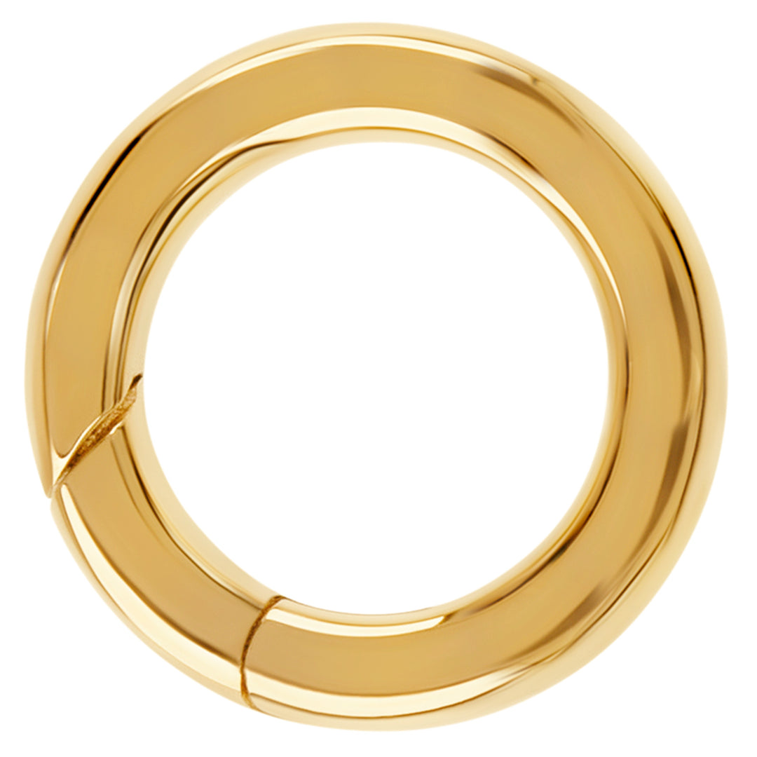 HEATHER B. MOORE Hinge - Clip Style Yellow Gold Small Round