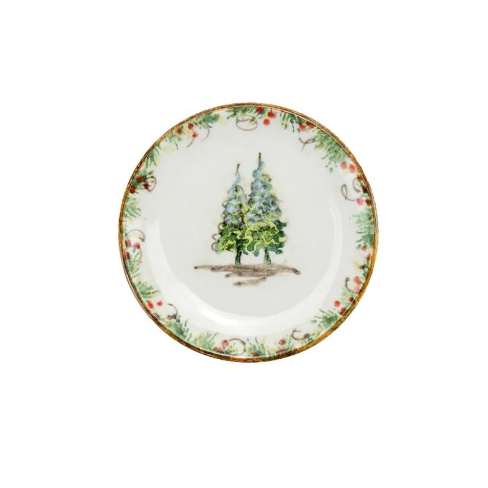 ARTE ITALICA NATALE BREAD OR CANAPE PLATE