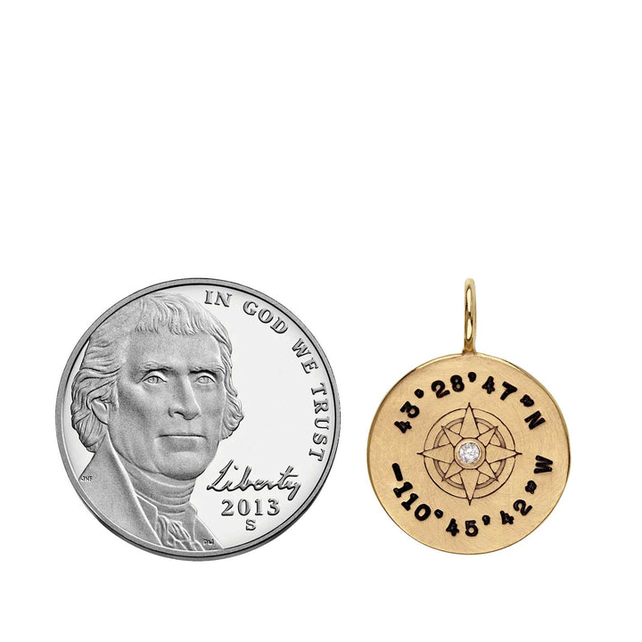 HEATHER B. MOORE JACKSON HOLE GOLD COMPASS ROSE CHARM