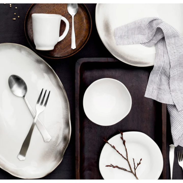 VIETRI AURORA ASH LARGE OVAL PLATTER