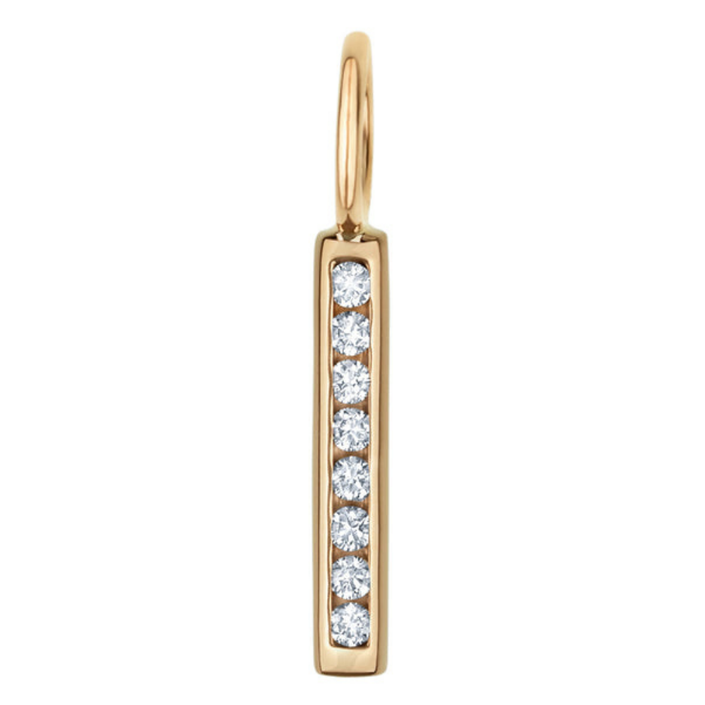 HEATHER B. MOORE GOLD DIAMOND CHANNEL SET BAR