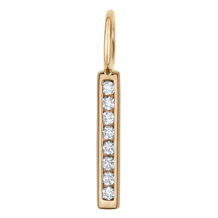 HEATHER B. MOORE GOLD DIAMOND CHANNEL SET BAR