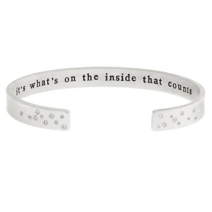 HEATHER B. MOORE ON THE INSIDE QUOTE FLAT CUFF