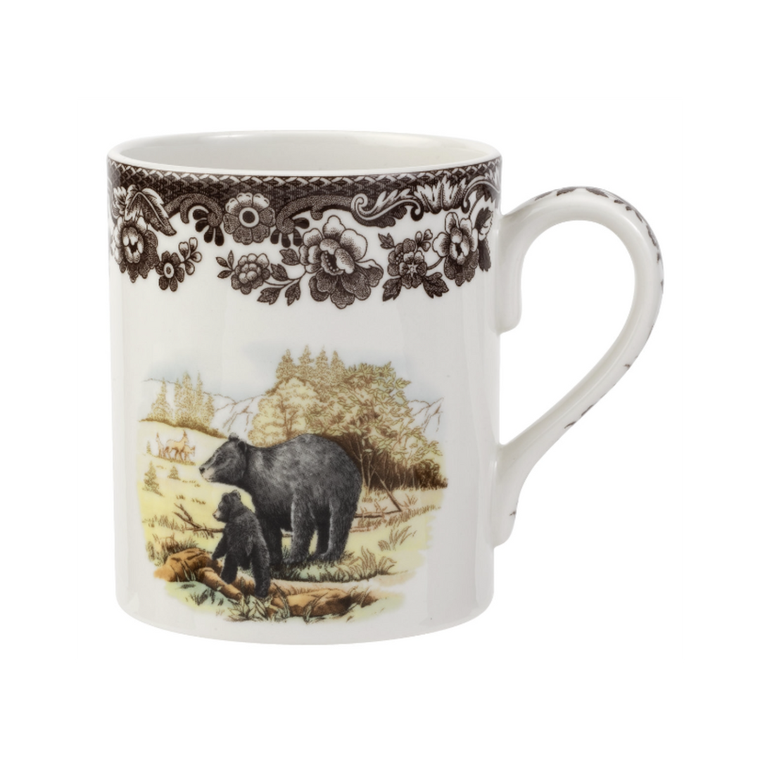 SPODE WOODLAND BLACK BEAR MUG