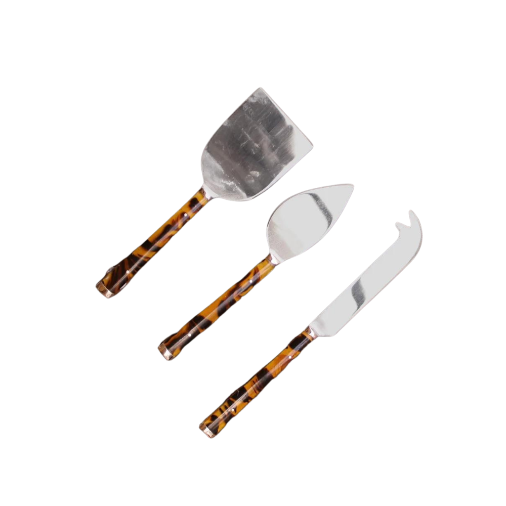 BEATRIZ BALL Vida Tortoise Shell With Gold Tone Cheese Set