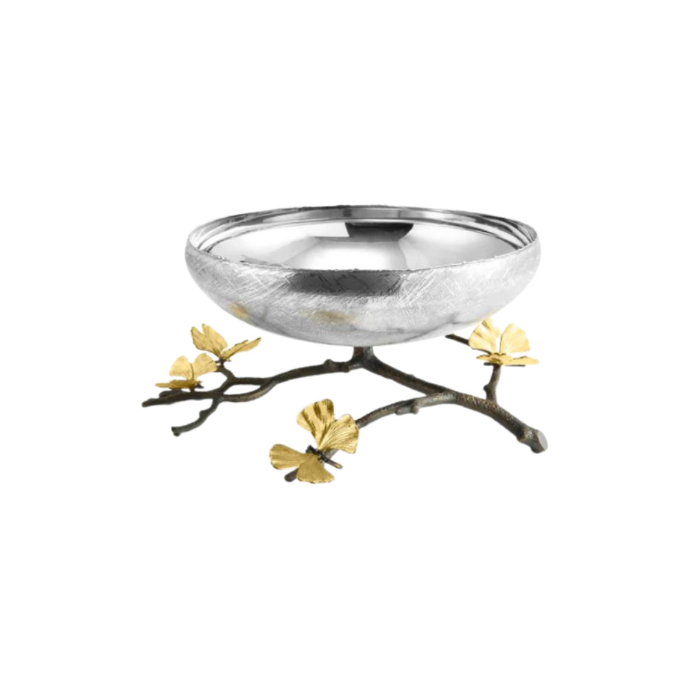 MICHAEL ARAM BUTTERFLY GINKGO CENTERPIECE BOWL - MEDIUM