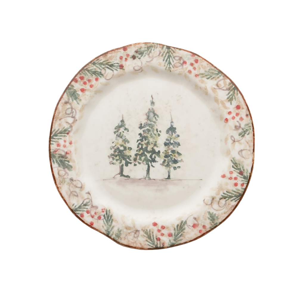 ARTE ITALICA Natale Salad Or Dessert Plate