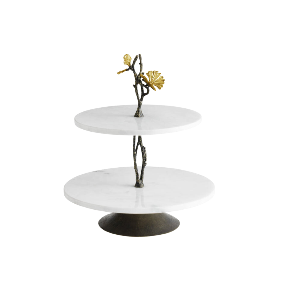 MICHAEL ARAM Butterfly Ginkgo Small Marble Etagere