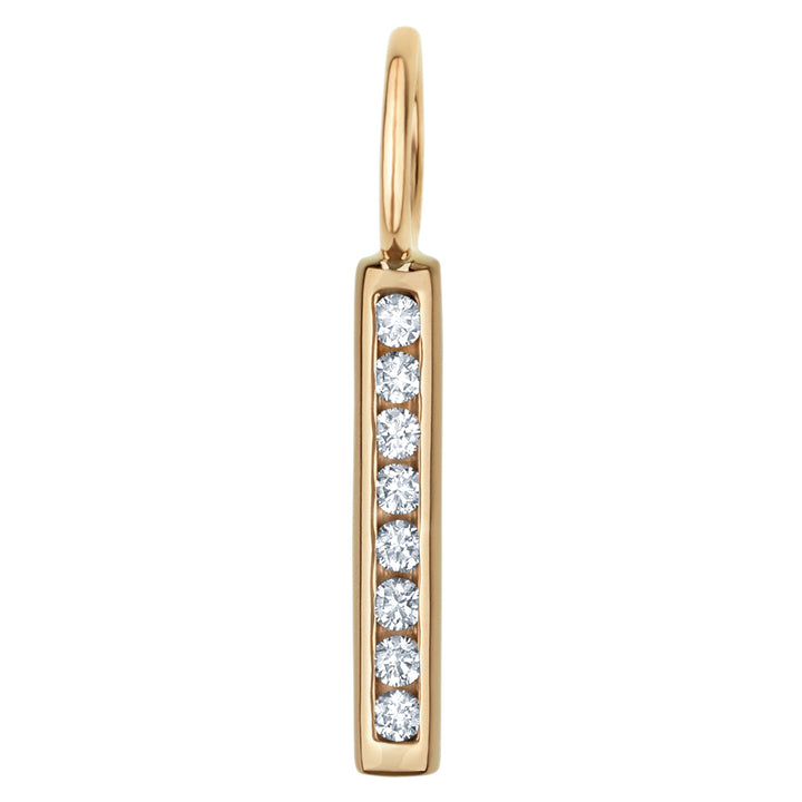 HEATHER B. MOORE GOLD DIAMOND CHANNEL SET BAR