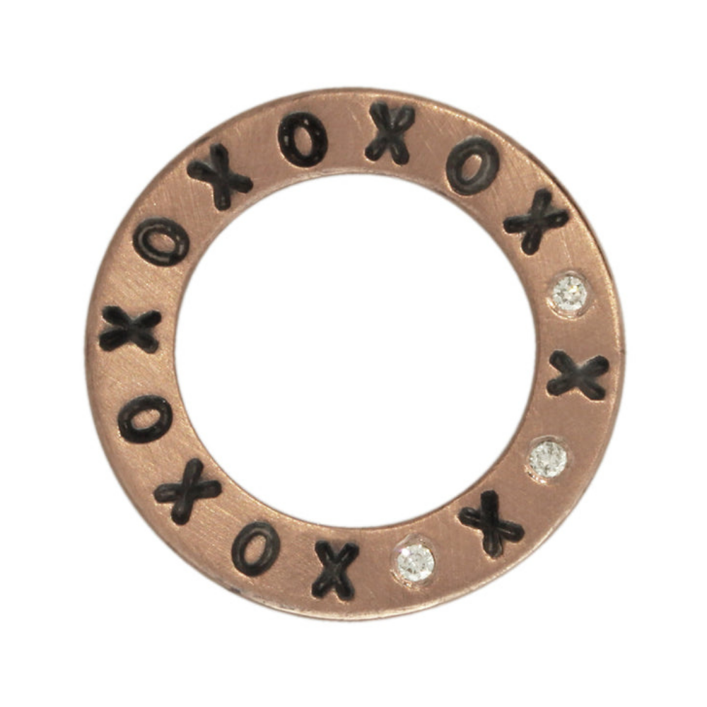 HEATHER B. MOORE 14K ROSE GOLD DIAMOND CIRCLE CHARM