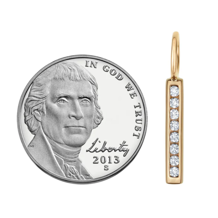 HEATHER B. MOORE GOLD DIAMOND CHANNEL SET BAR