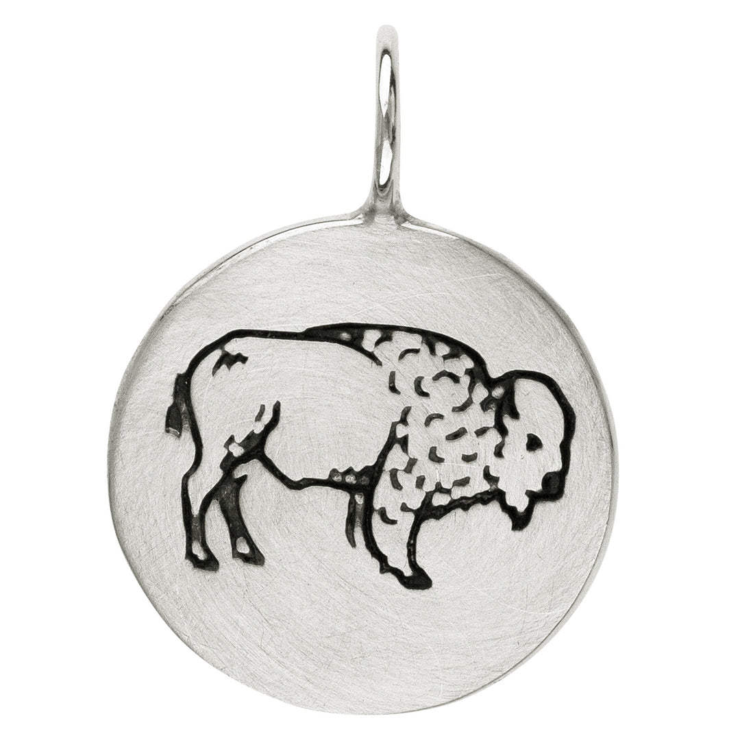 HEATHER B. MOORE Bison Sterling Silver Round Bison