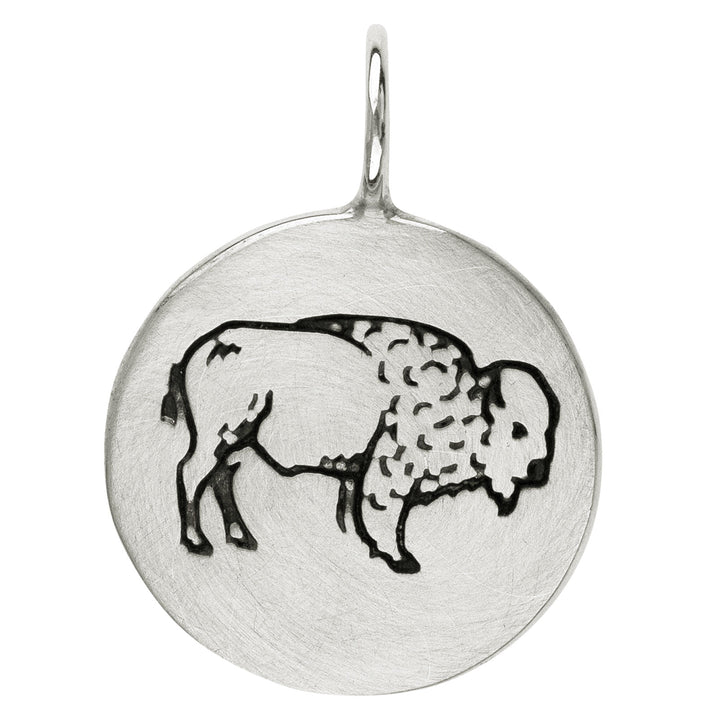 HEATHER B. MOORE Bison Sterling Silver Round Bison