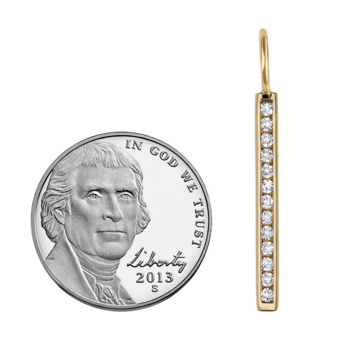 HEATHER B. MOORE Channel Set Medium Bar Necklace