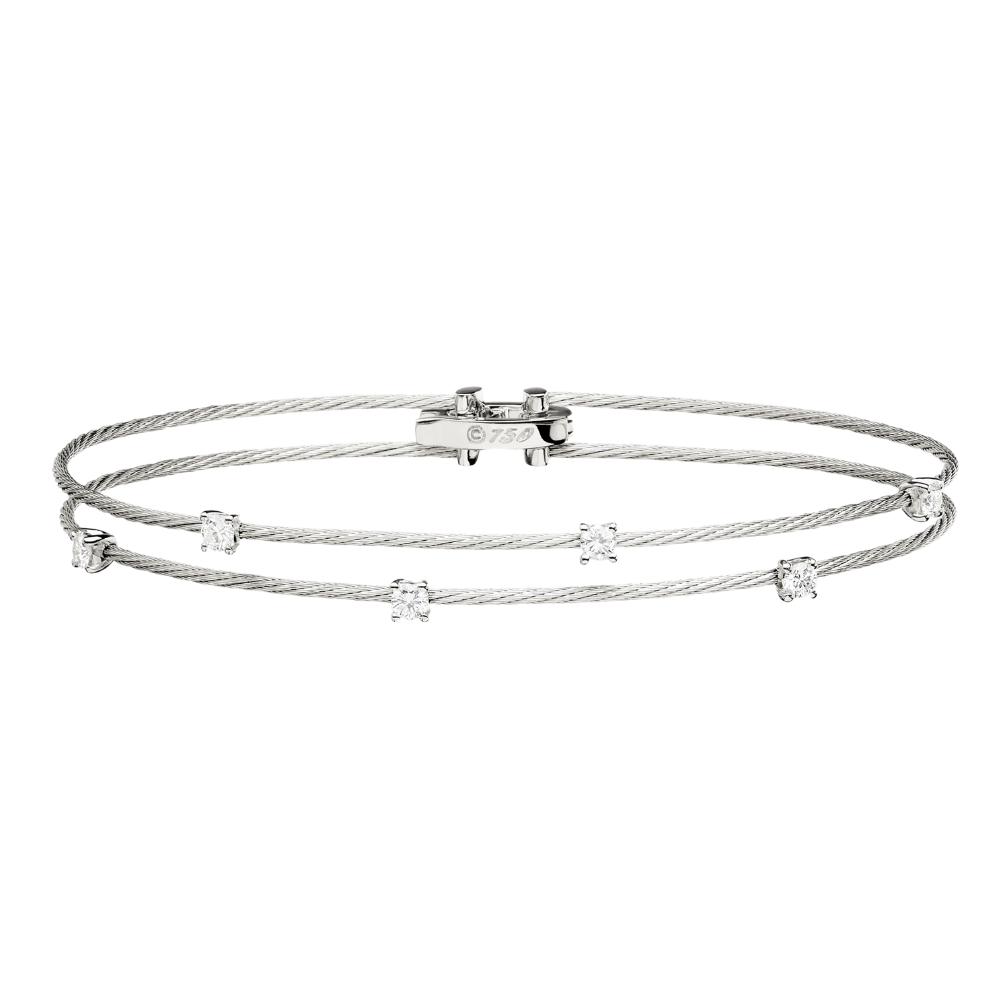 PAUL MORELLI Unity Double White Gold Bracelet With Diamonds Default Title