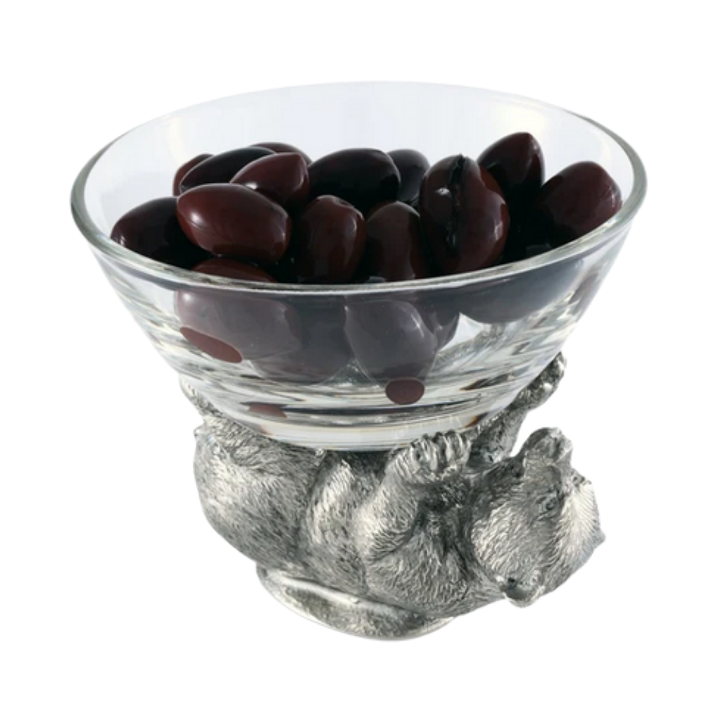 VAGABOND HOUSE Sauce Bowl With Pewter Bear
