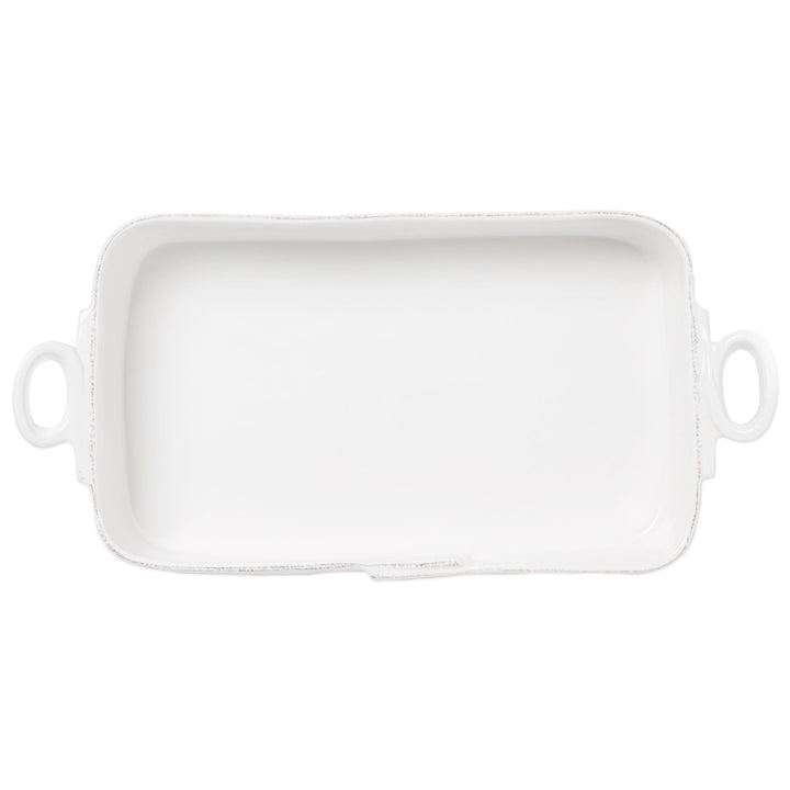VIETRI LASTRA WHITE RECTANGULAR BAKER