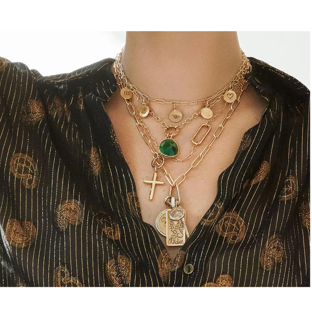 HEATHER B. MOORE 5.2MM YELLOW GOLD LINK CHAIN ONLY 16" HICH-NE-2458,24" HICH-NE-2461,20" HICH-NE-2460,18" HICH-NE-2459,31" HICH-NE-2462