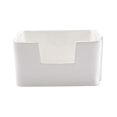 VIETRI LASTRA WHITE COCKTAIL NAPKIN HOLDER