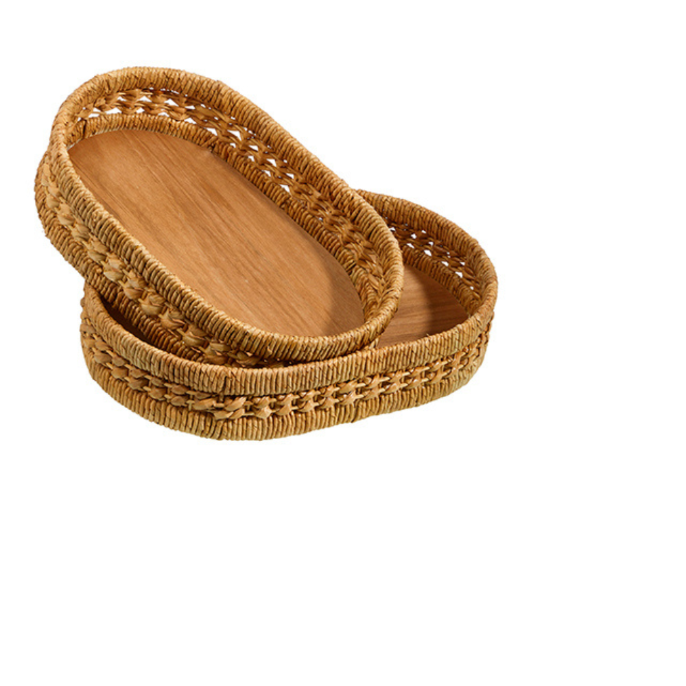 RAZ IMPORTS INDIVIDUALLY SOLD SMALL DECORATIVE WOVEN BASKET TRAY