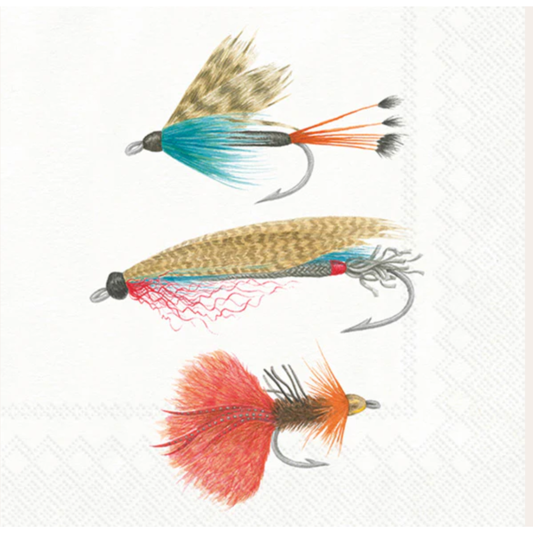 BOSTON INTERNATIONAL Gone Fishing Paper Cocktail Napkins