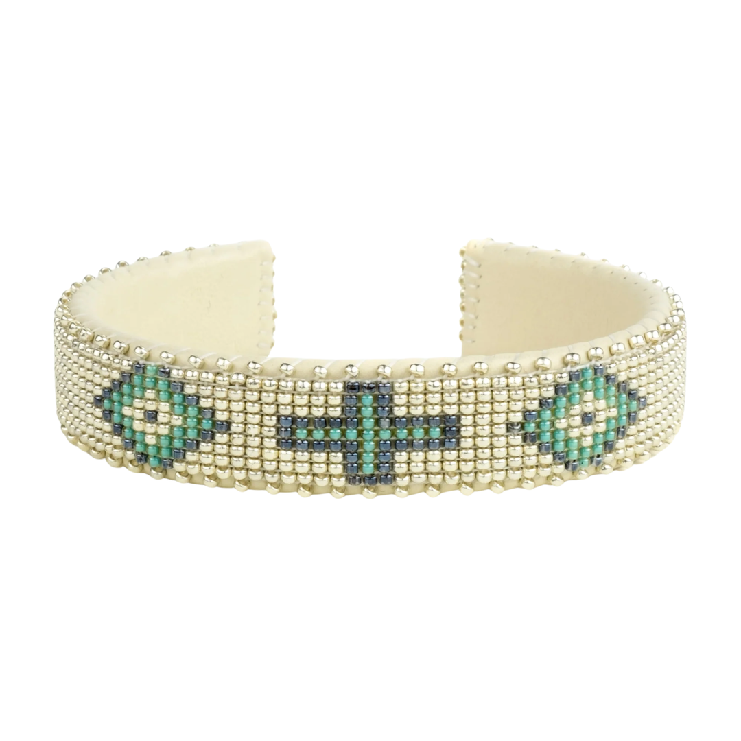 ETKIE Theo Small Glass Bead Cuff Bracelet