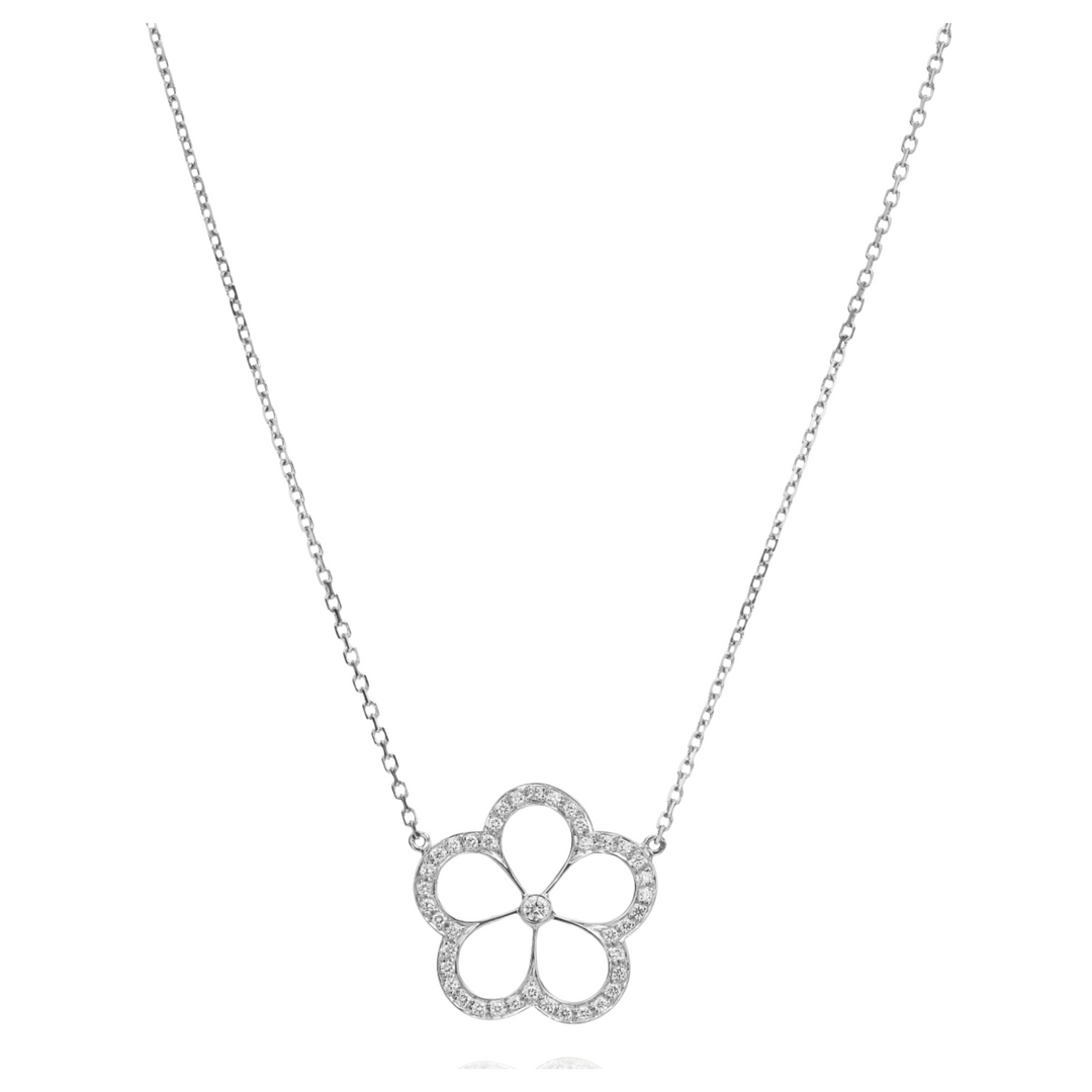GUMUCHIAN Pave Daisy Pendant Necklace with Diamonds Default Title