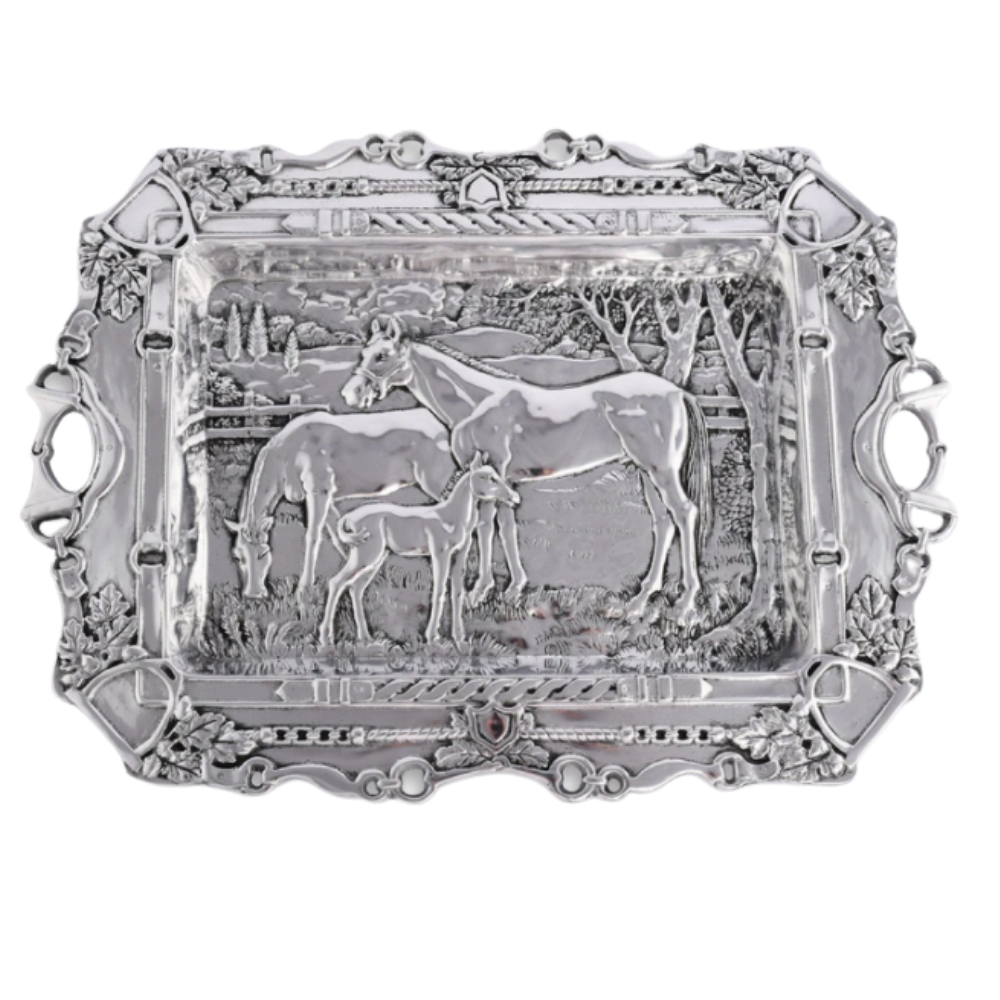 ARTHUR COURT Grazing Horses Parlor Tray