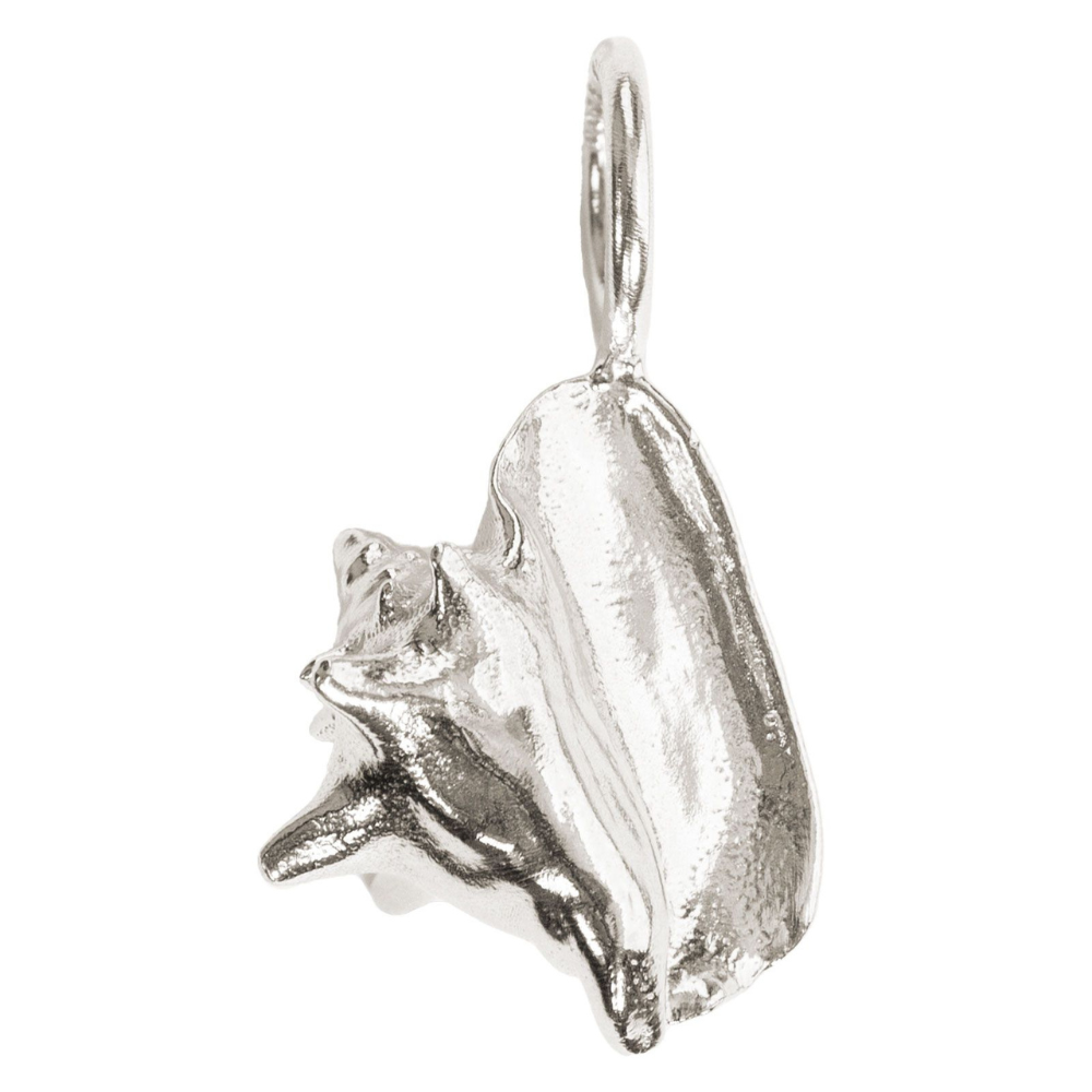 HEATHER B. MOORE Conch Shell Charm High Polish Sterling Silver