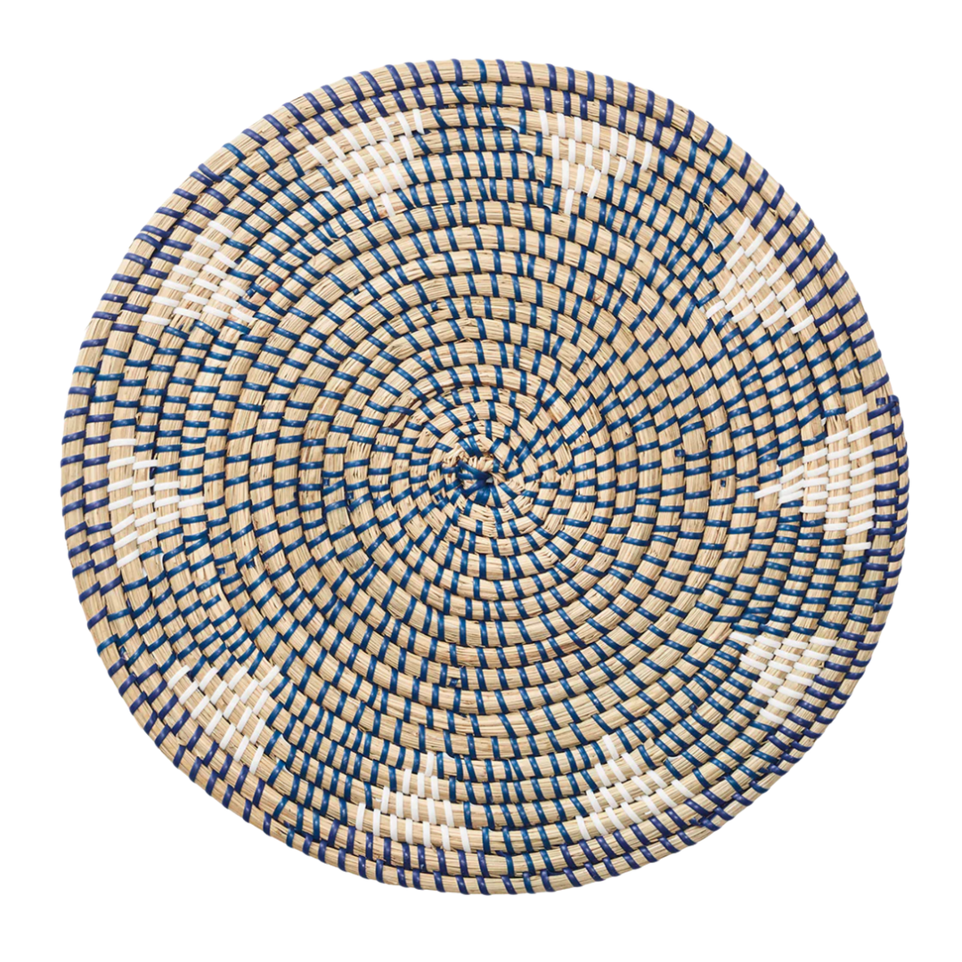 KIM SEYBERT Majorelle Placemats In Navy And Beige Default Title