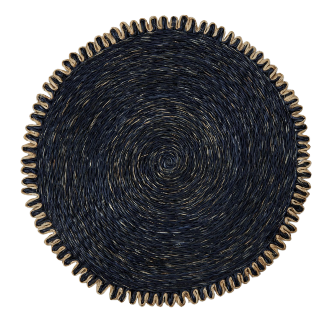 DEBORAH RHODES Cottage Navy Abaca Placemat Default Title