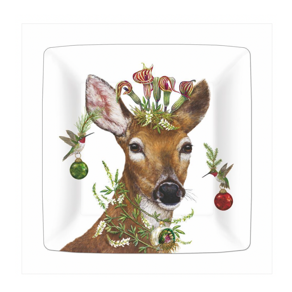 PAPERPRODUCTS PAPERPRODUCTS CHRISTMAS PRINCESS PAPER DESSERT PLATE SQ 7"