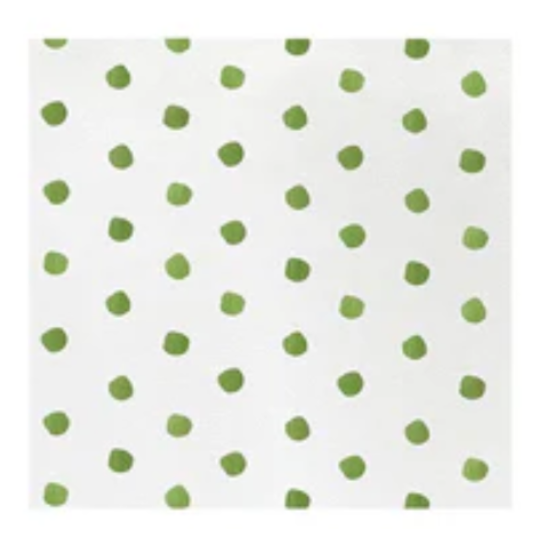 VIETRI Papersoft Napkins Dot Green Cocktail Napkins