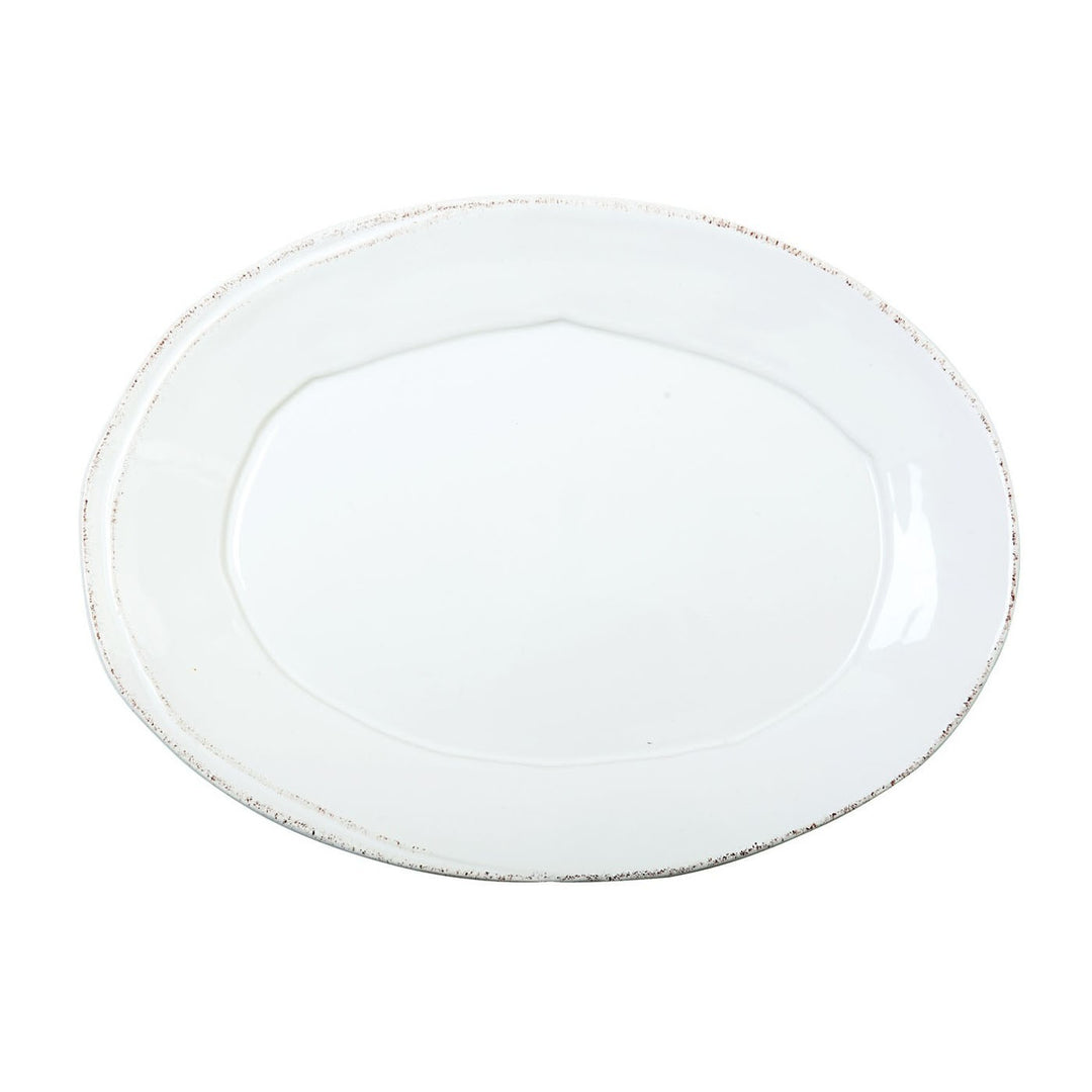 VIETRI LASTRA WHITE SMALL OVAL PLATTER