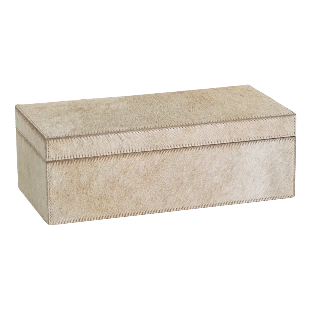 ZODAX Corviglia Tan Hair-On-Hide Medium Leather Box Default Title