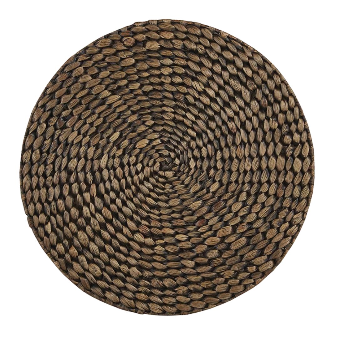 PARK DESIGNS Braided Brown Hyacinth Round Placemat Default Title
