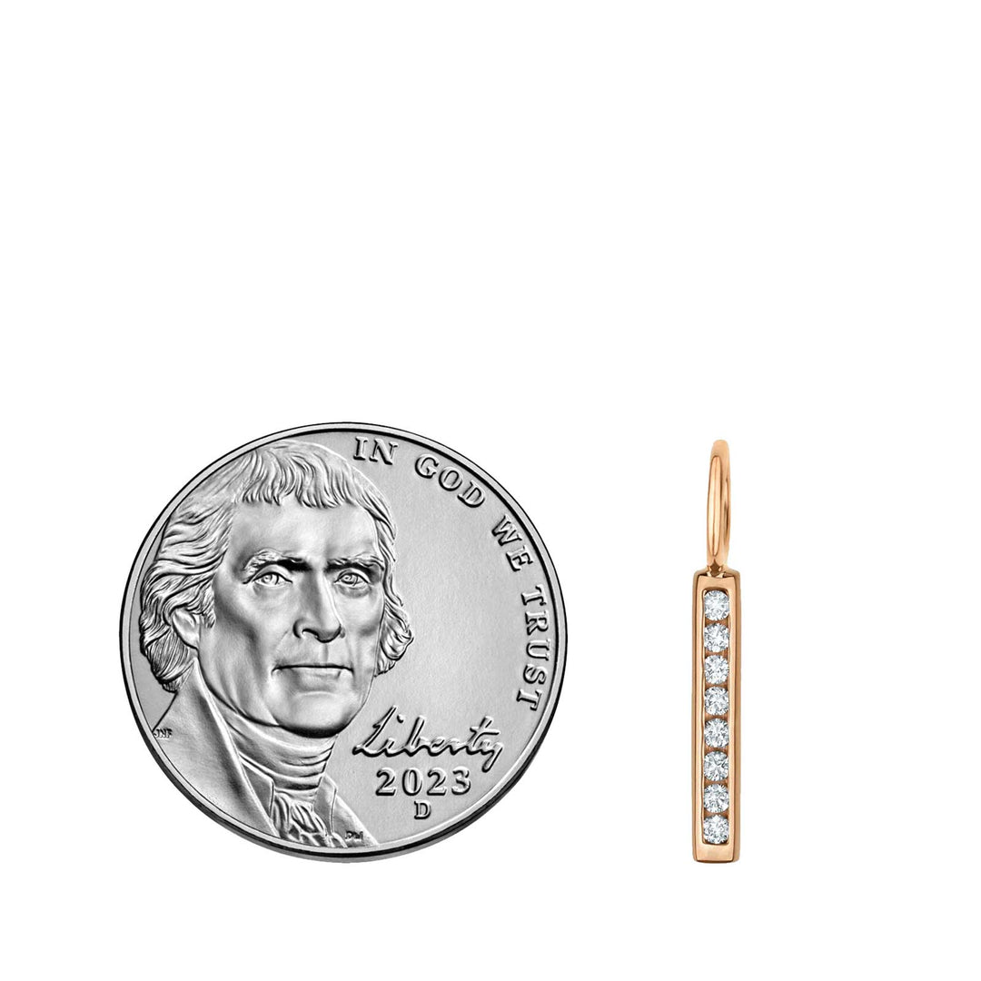 HEATHER B. MOORE GOLD DIAMOND CHANNEL SET BAR