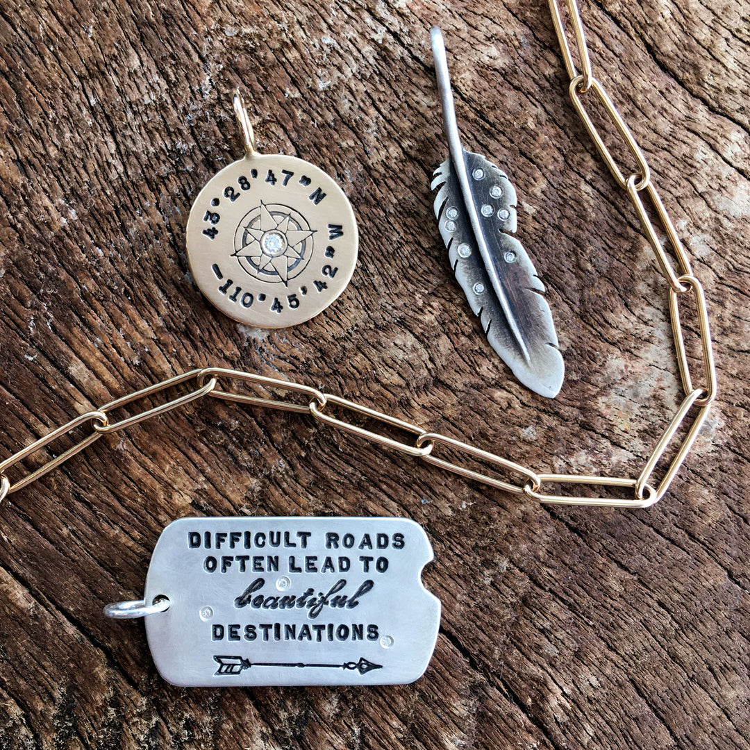 HEATHER B. MOORE JACKSON HOLE GOLD COMPASS ROSE CHARM