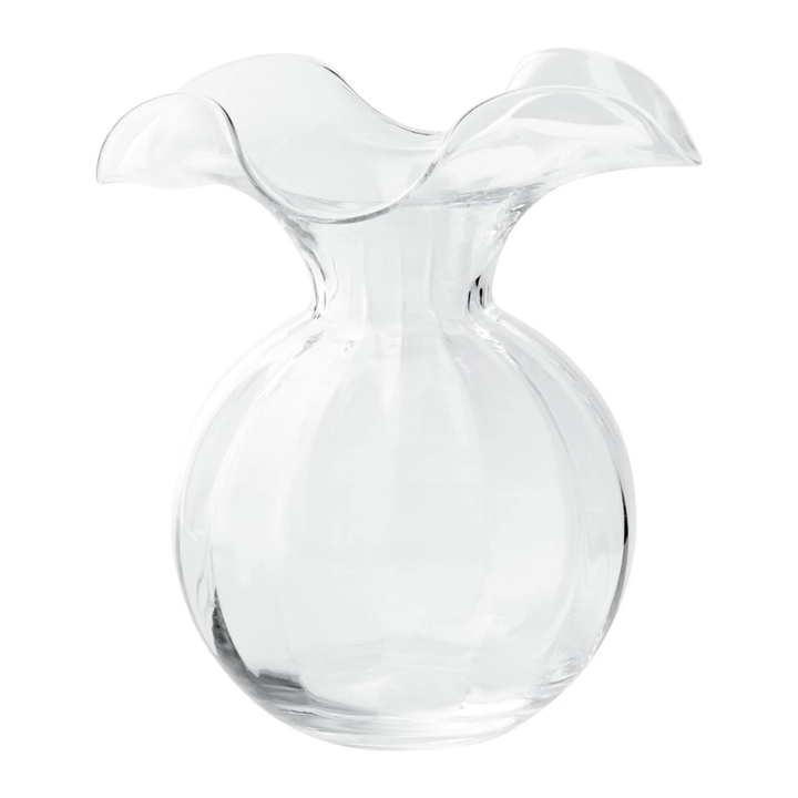 VIETRI Hibiscus Clear Medium Fluted Glass Vase Default Title