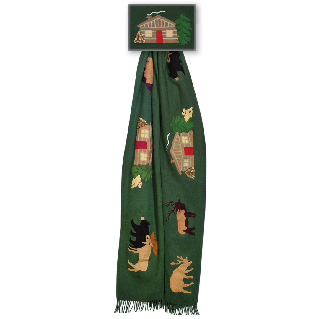 CHANDLER 4 CORNERS Hunting Cabin Wool Throw Blanket