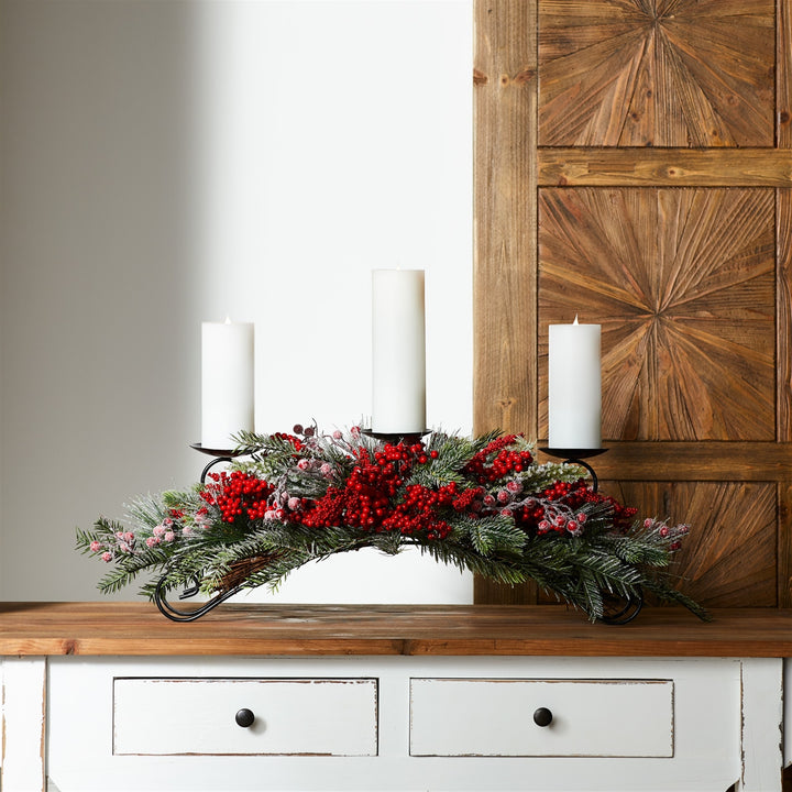 MELROSE PINE AND BERRY CENTERPIECE