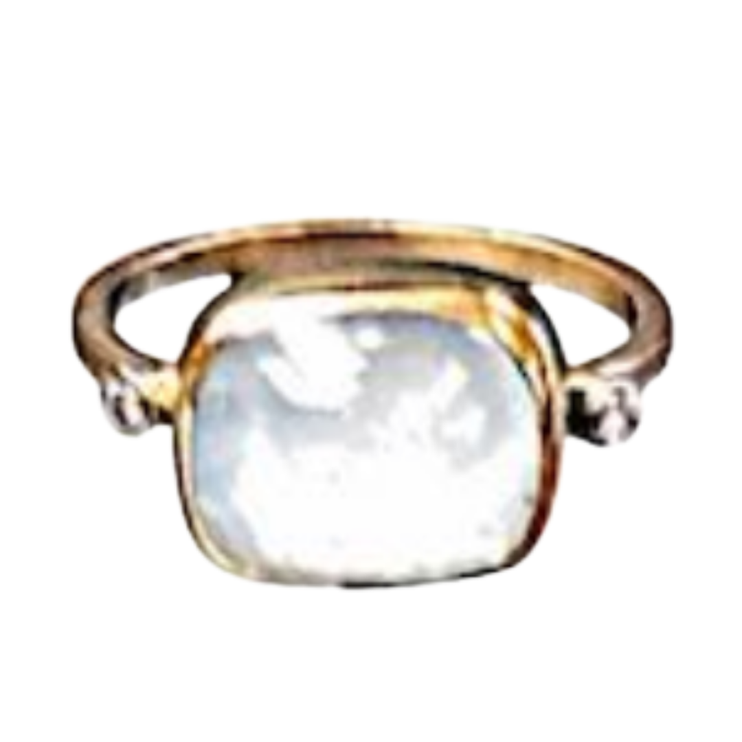 ARI O Aquamarine Bezel Ring Set In 18K And 14K Gold