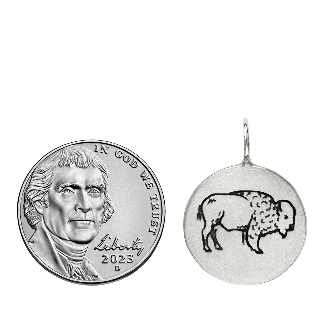 HEATHER B. MOORE Bison Sterling Silver Round Bison