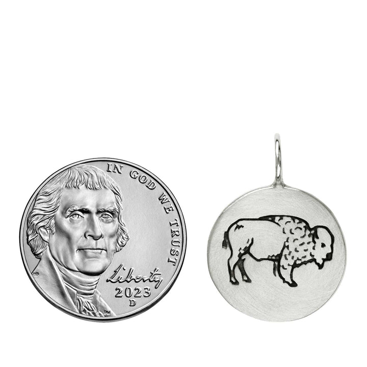 HEATHER B. MOORE Bison Sterling Silver Round Bison