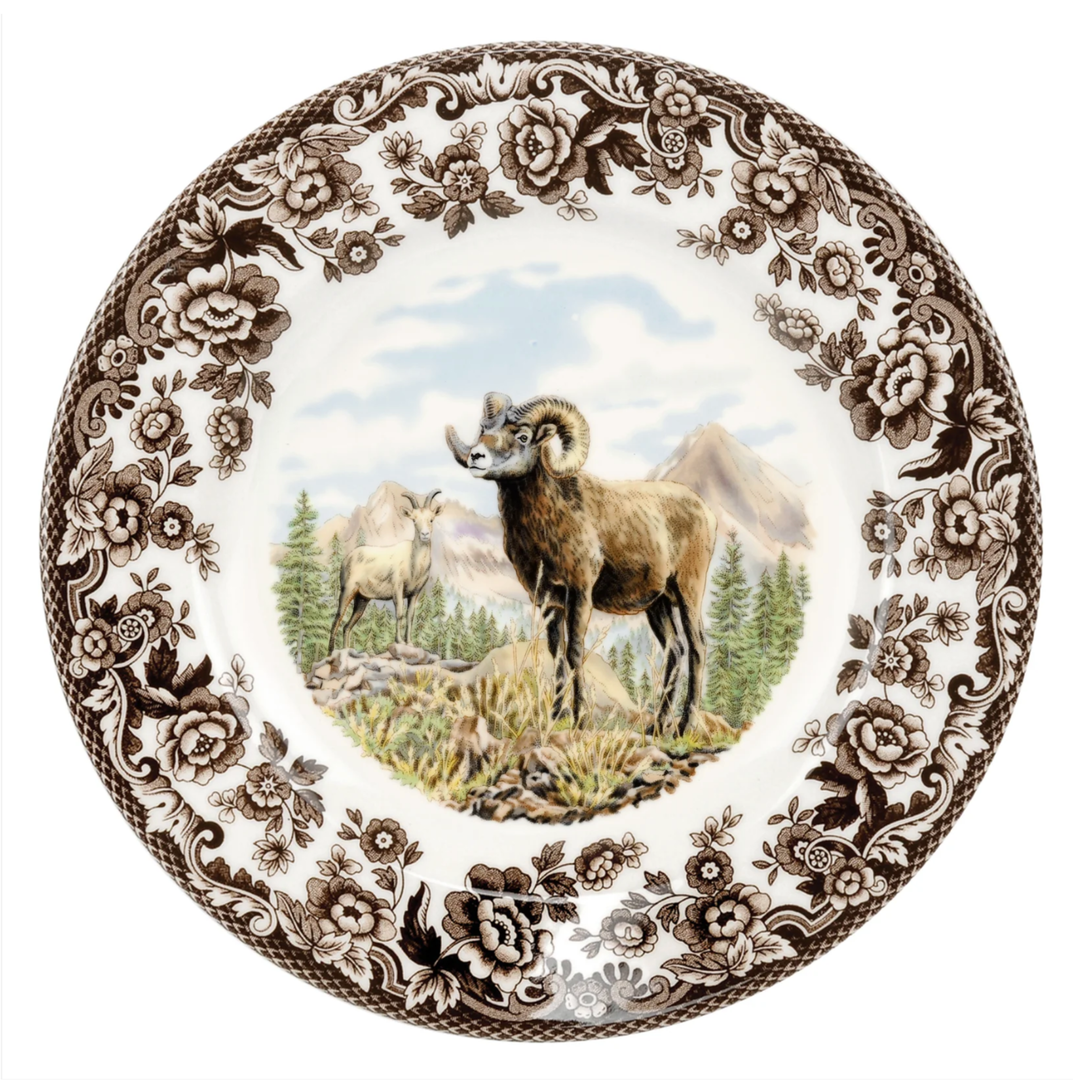 SPODE Woodland Ascot Bighorn Sheep Salad Plate Default Title