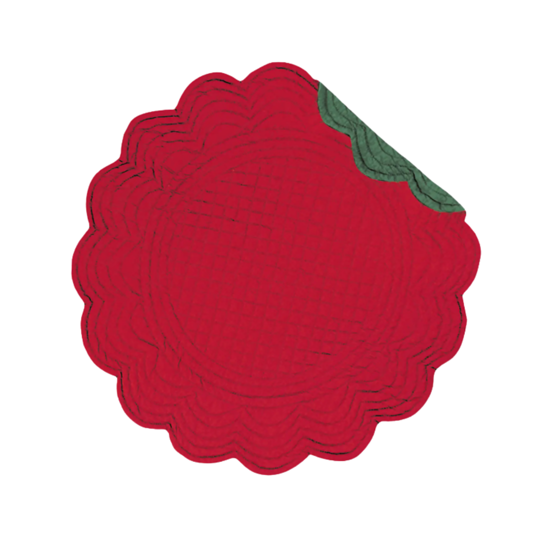 C&F HOME Red And Green Reversible Placemats Default Title