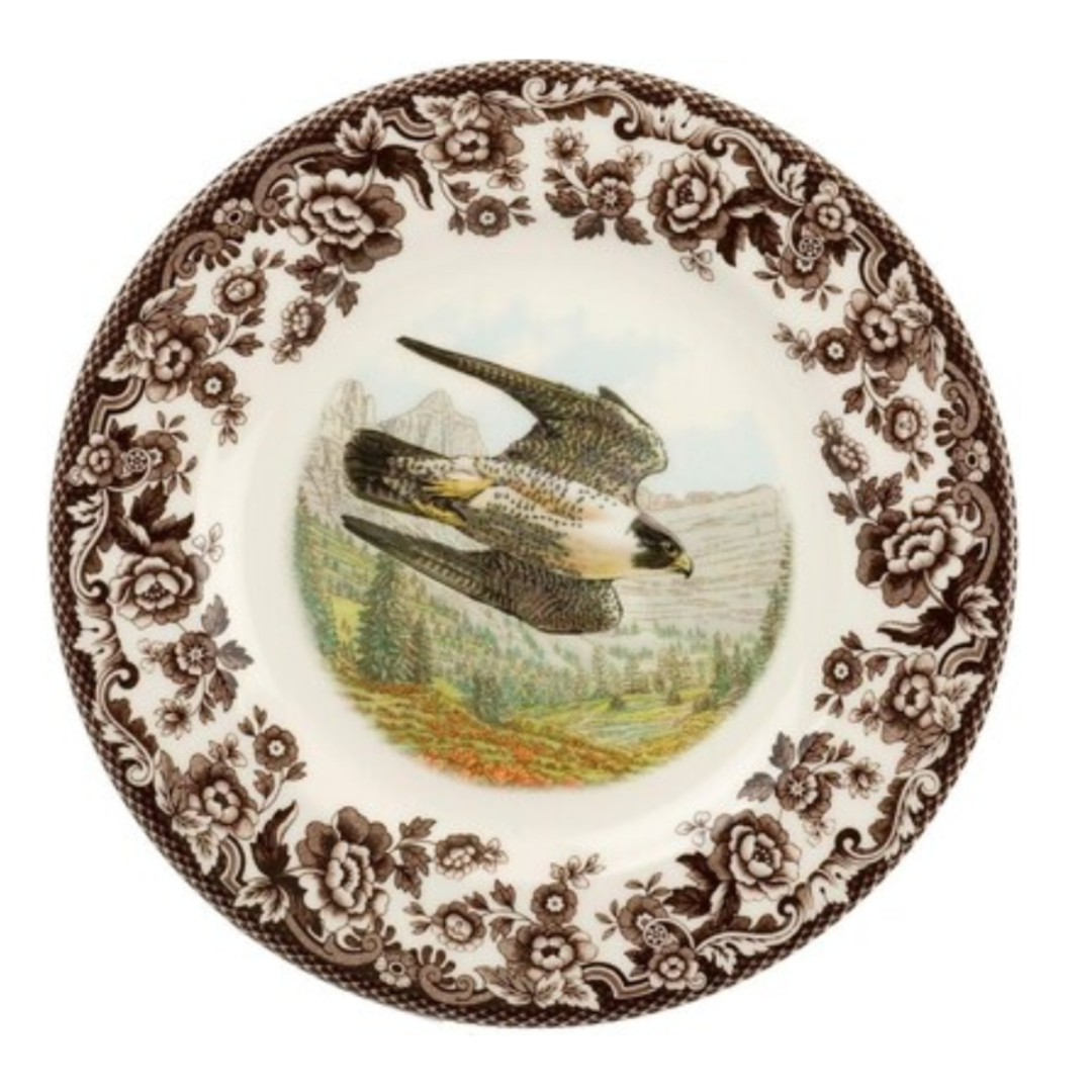 SPODE Woodland Ascot Birds of Prey Falcon Salad Plate Default Title