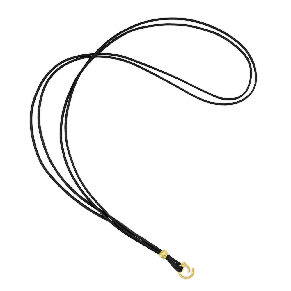PAUL MORELLI 18K Yellow Gold Black Meditation Bell Cord